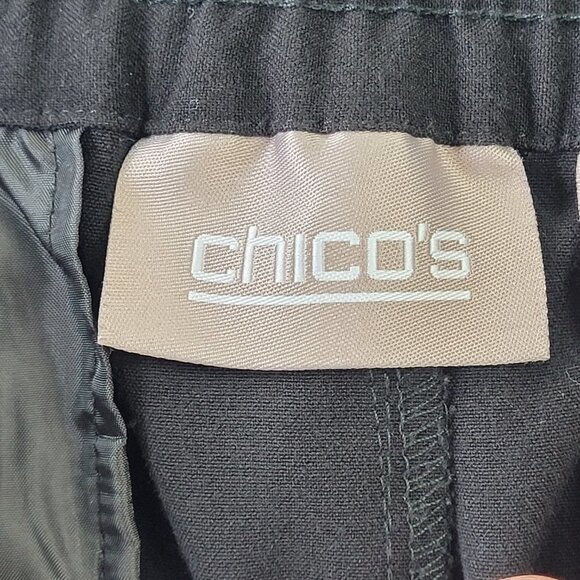 Chico’s black comfort pull on pants size 2 ankle - Picture 11 of 14
